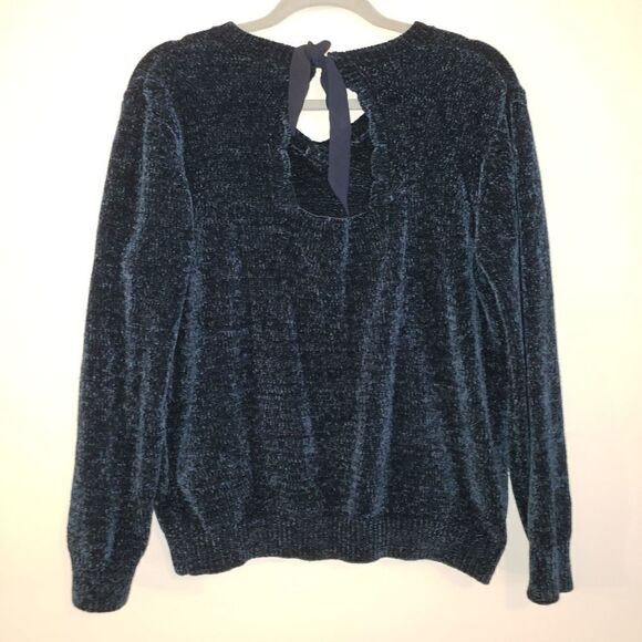 BUFFALO DAVID BITTON CHENILLE TEAL BLUE V NECK SWEATER SIZE LARGE - Picture 1 of 5